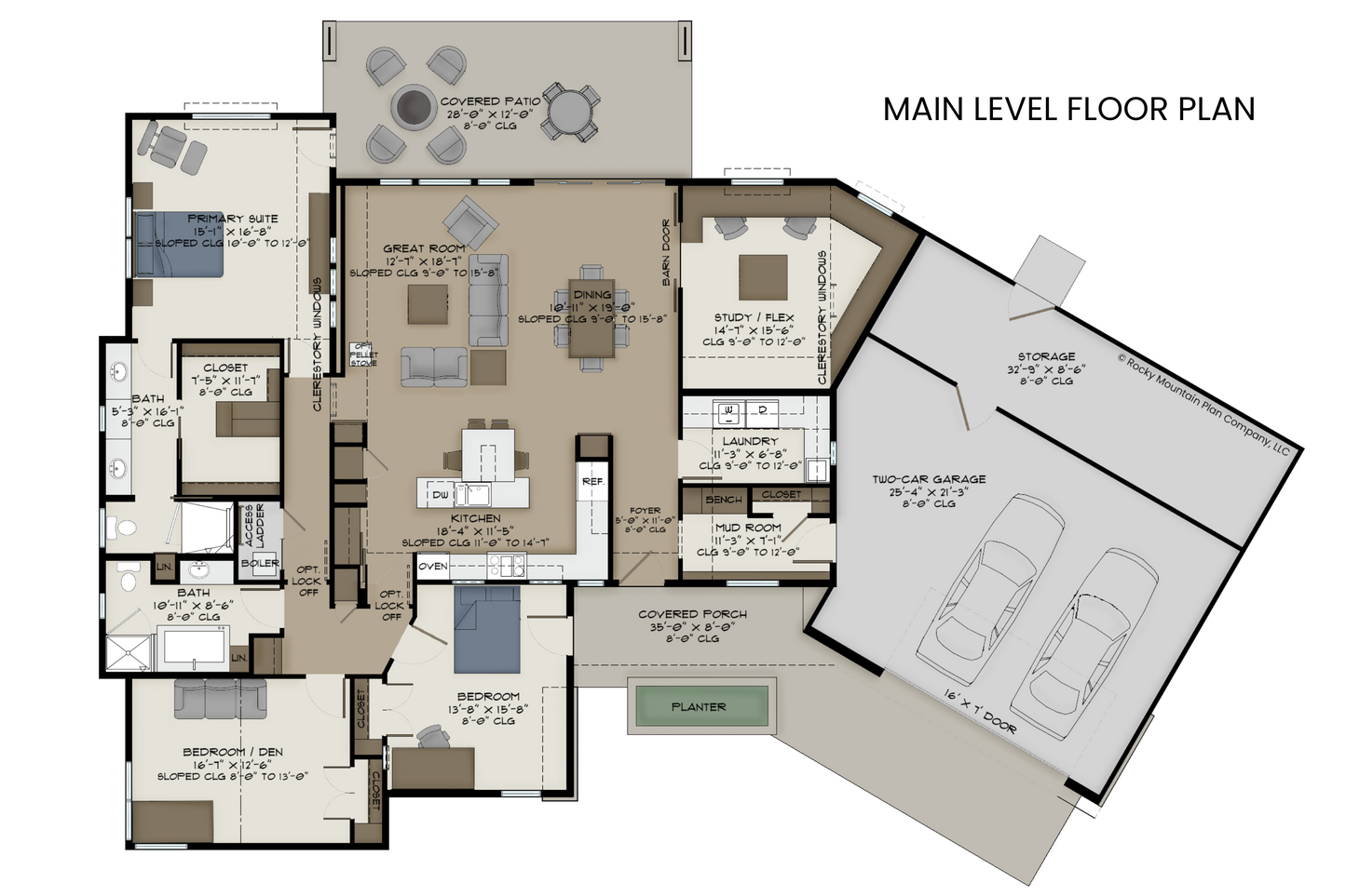 Mid-Century-Modern-Ranch-House-Plan-Main-Level-Floor-Plan-Rocky-Mountain-Plan-Company-Sunflower