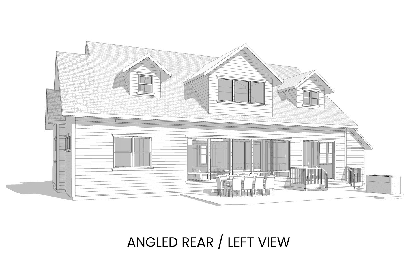 Modern-Farmhouse-Three-Bedroom-Plan-Rear-View-Rocky-Mountain-Plan-Company-Mystic-Lake