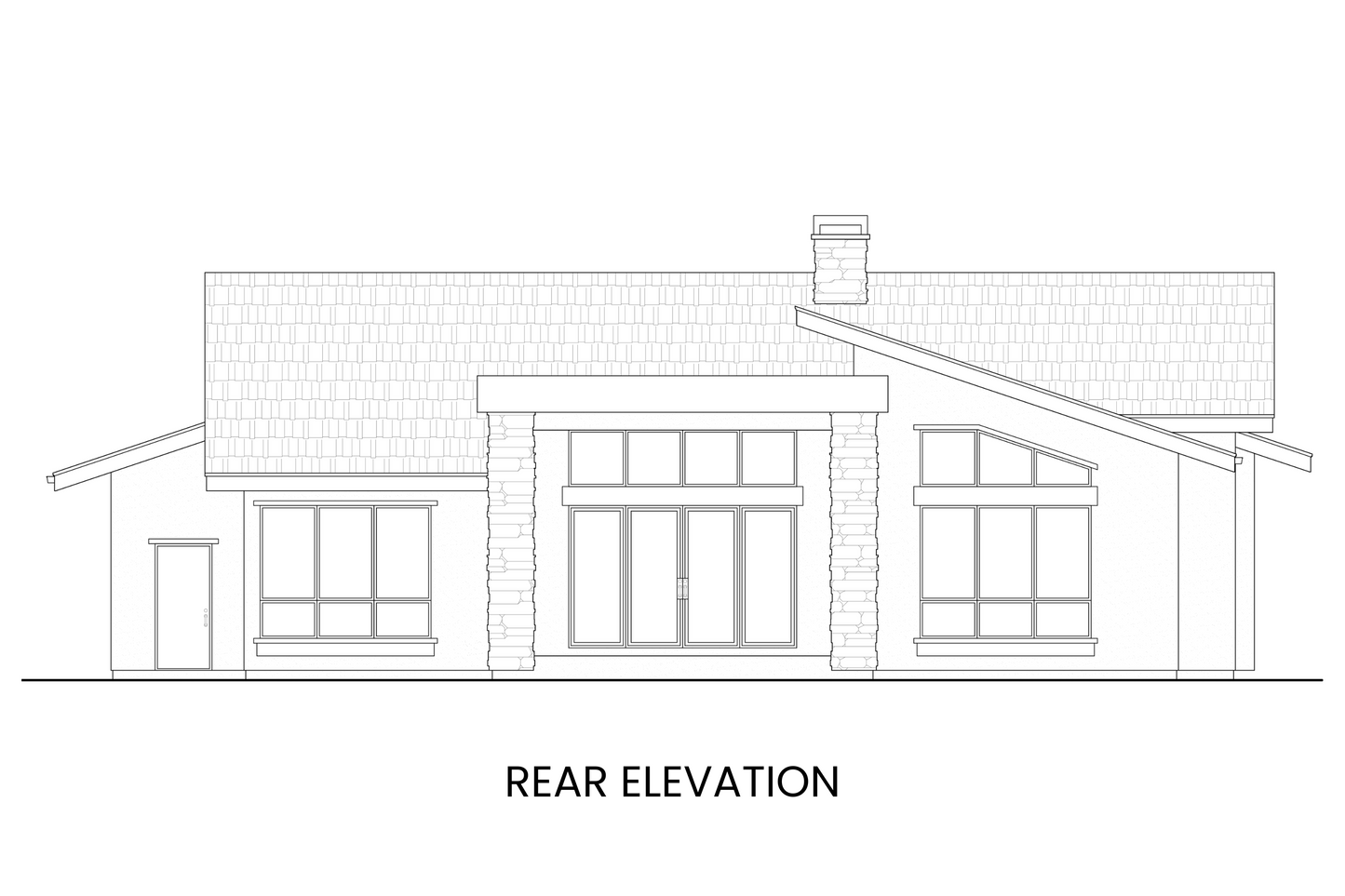 Covered rear patio and sliding glass doors for outdoor living