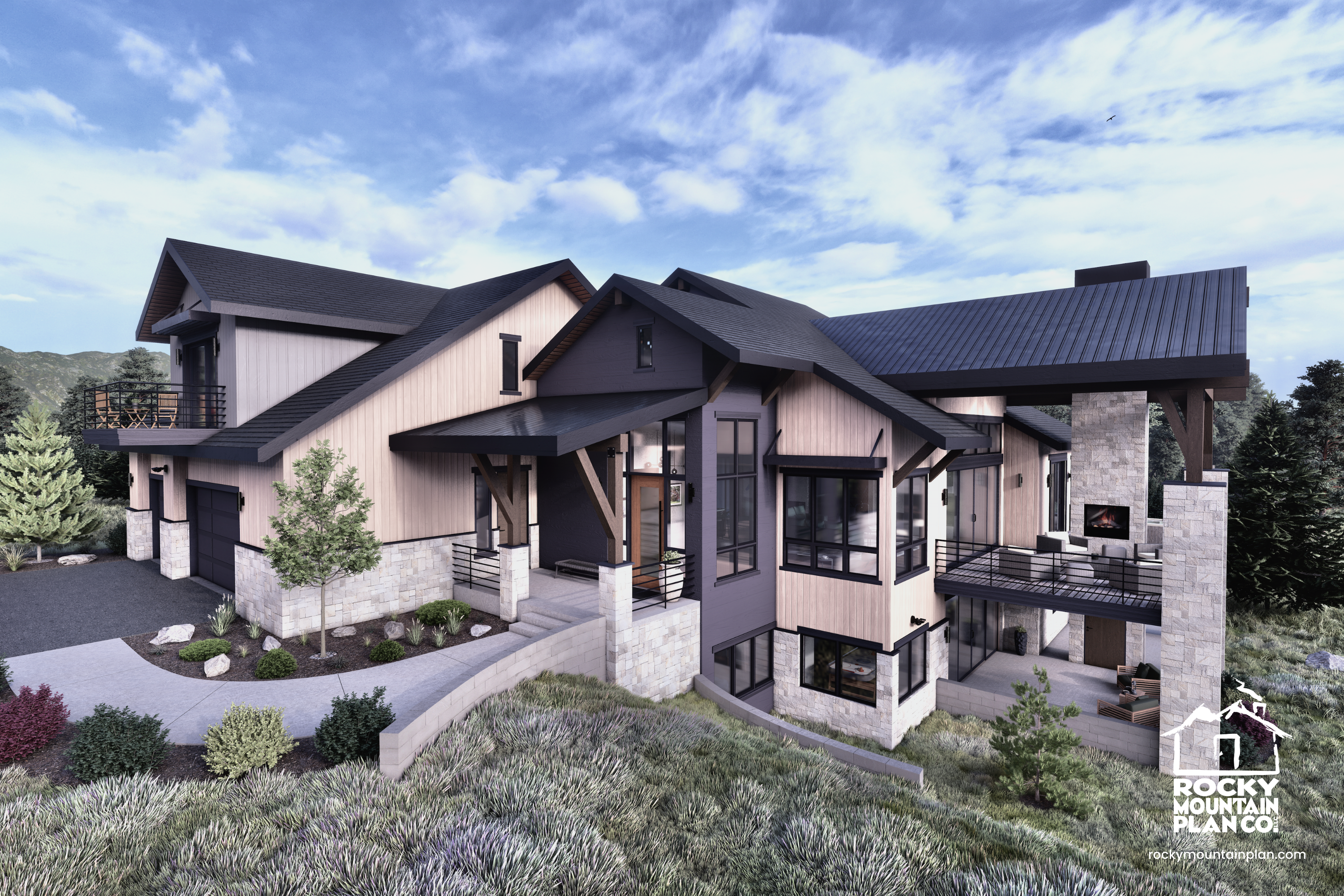 Multigenerational home with private entry guest suite, spacious main-level layout, and multiple living areas for extended families.