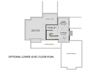 Cabin-Plan-with-Front-Porch-and-View-Lower-Level-Floor-Plan-Rocky-Mountain-Plan-Company-Lake-Agnes