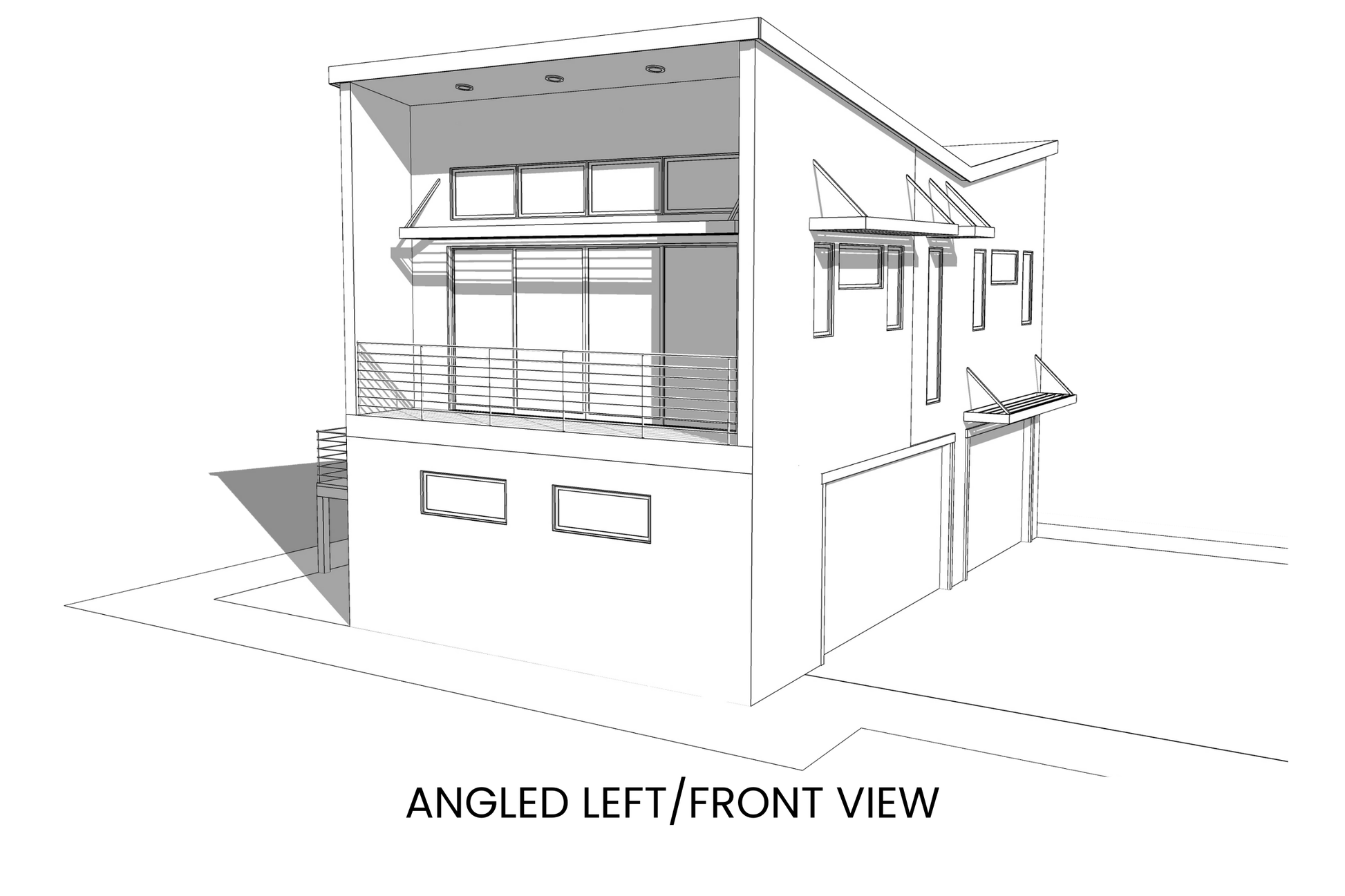 Contemporary-Carriage-House-Plan-Left-Front-View-Rocky-Mountain-Plan-Company-Scarlet-Avens