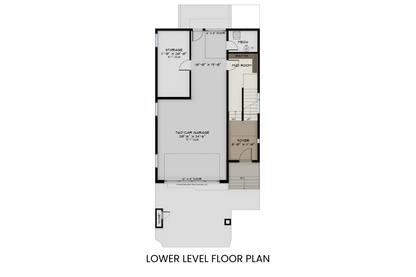 Contemporary-Drive-Under-House-Plan-for-Narrow-Sites-Lower-Level-Floor-Plan-Rocky-Mountain-Plan-Company-Goldfinch