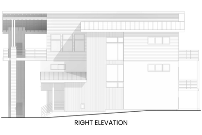 Contemporary-Drive-Under-House-Plan-for-Narrow-Sites-Right-Elevation-Rocky-Mountain-Plan-Company-Goldfinch