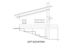Left side elevation of Bearberry showing the clean lines of the minimalist design and wraparound deck.