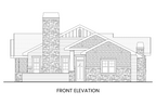 Craftsman-Courtyard-Ranch-Plan-Front-Elevation-Rocky-Mountain-Plan-Company-Sequoia