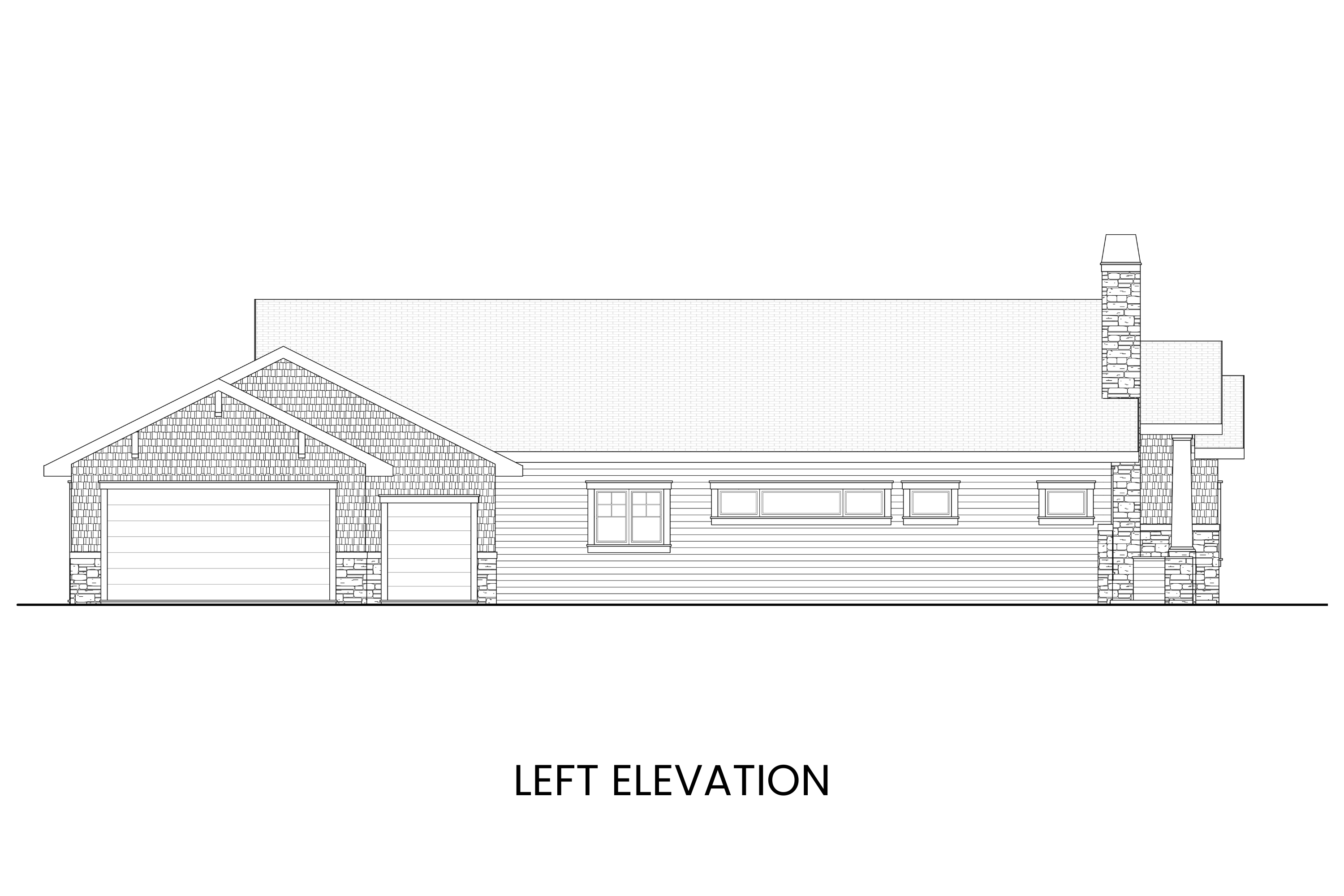 Craftsman-Courtyard-Ranch-Plan-Left-Elevation-Rocky-Mountain-Plan-Company-Sequoia