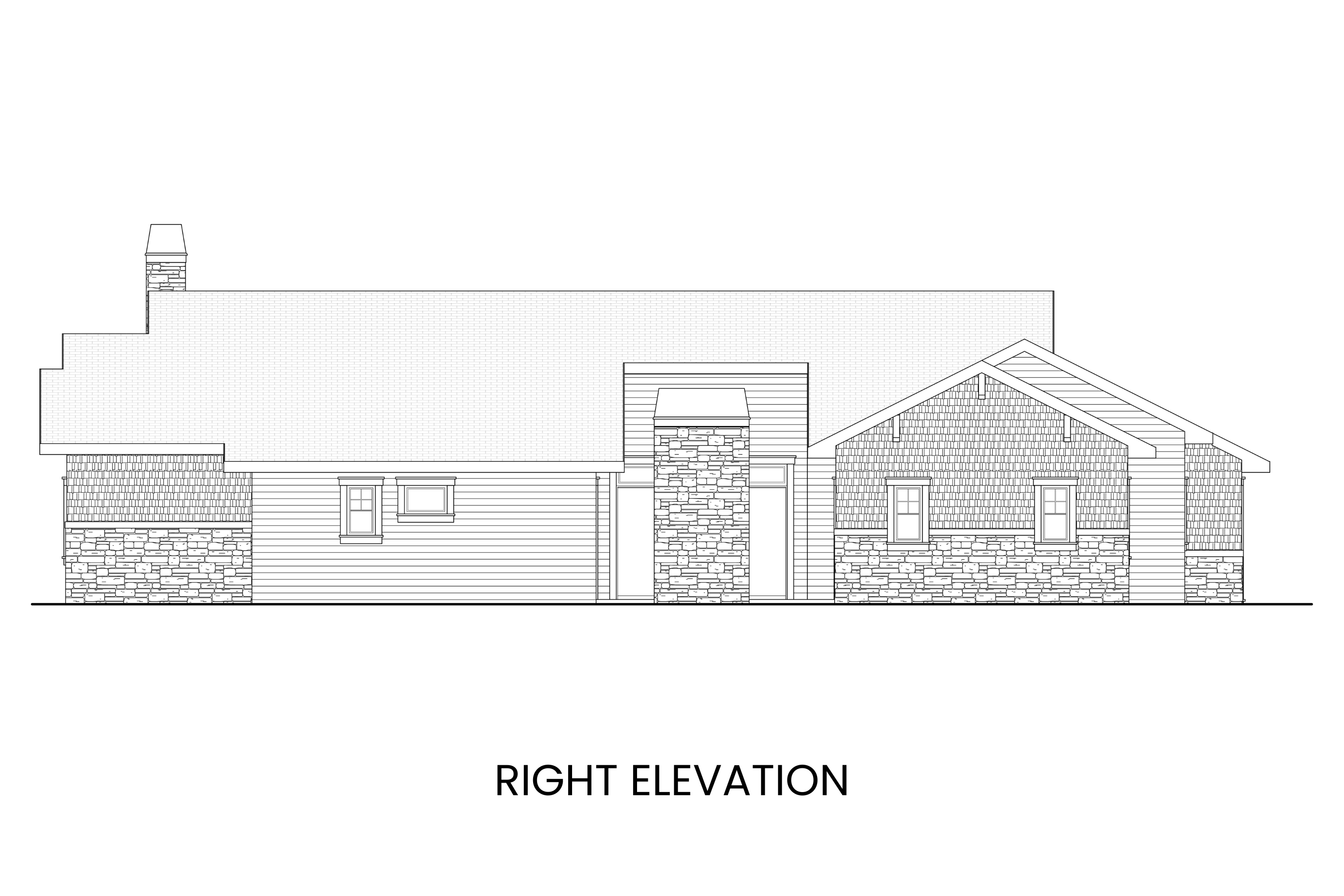 Craftsman-Courtyard-Ranch-Plan-Right-Elevation-Rocky-Mountain-Plan-Company-Sequoia