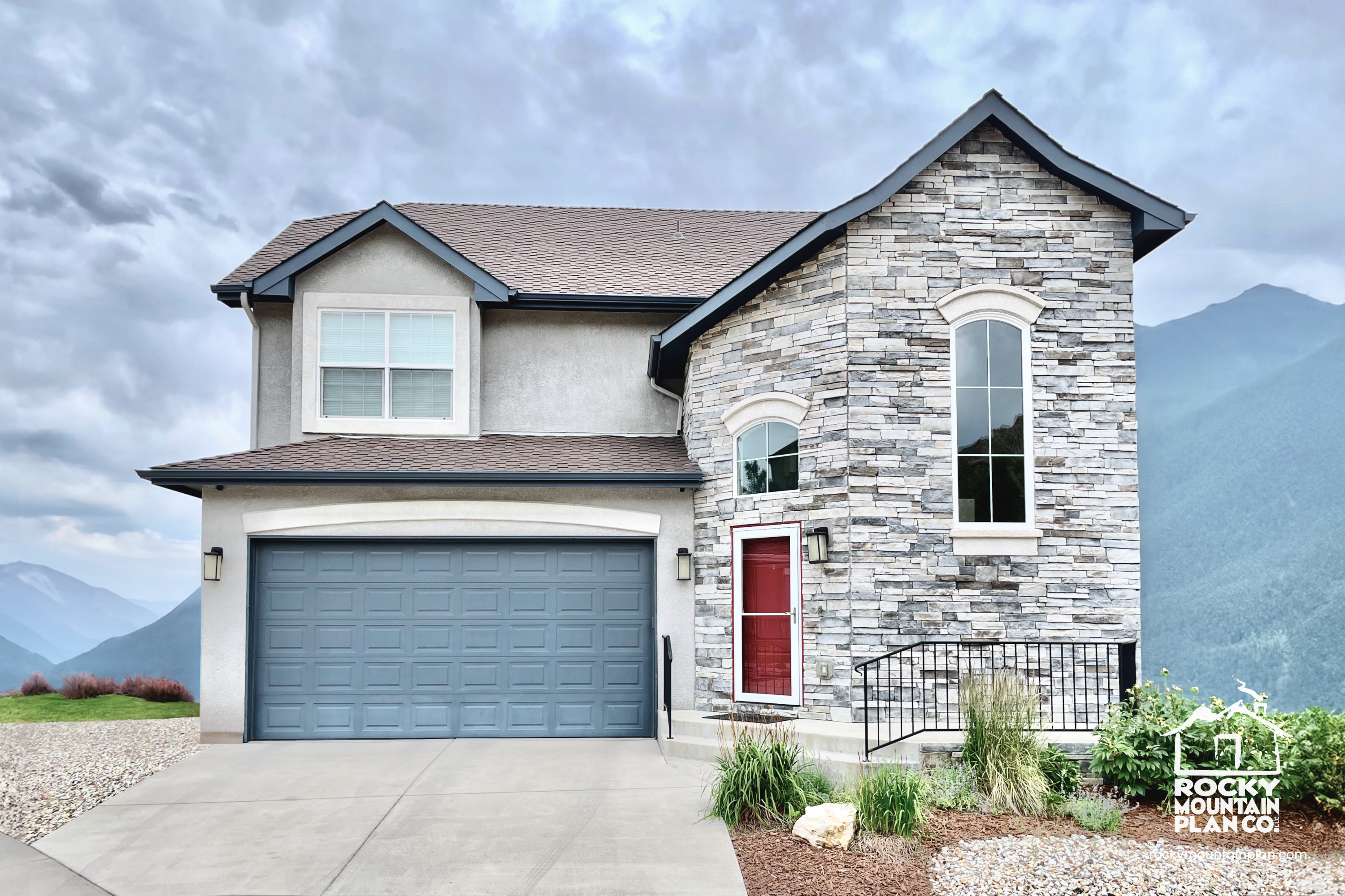 European-Style-Two-Level-Cottage-Plan-Exterior-Rocky-Mountain-Plan-Company-Columbine-Pass