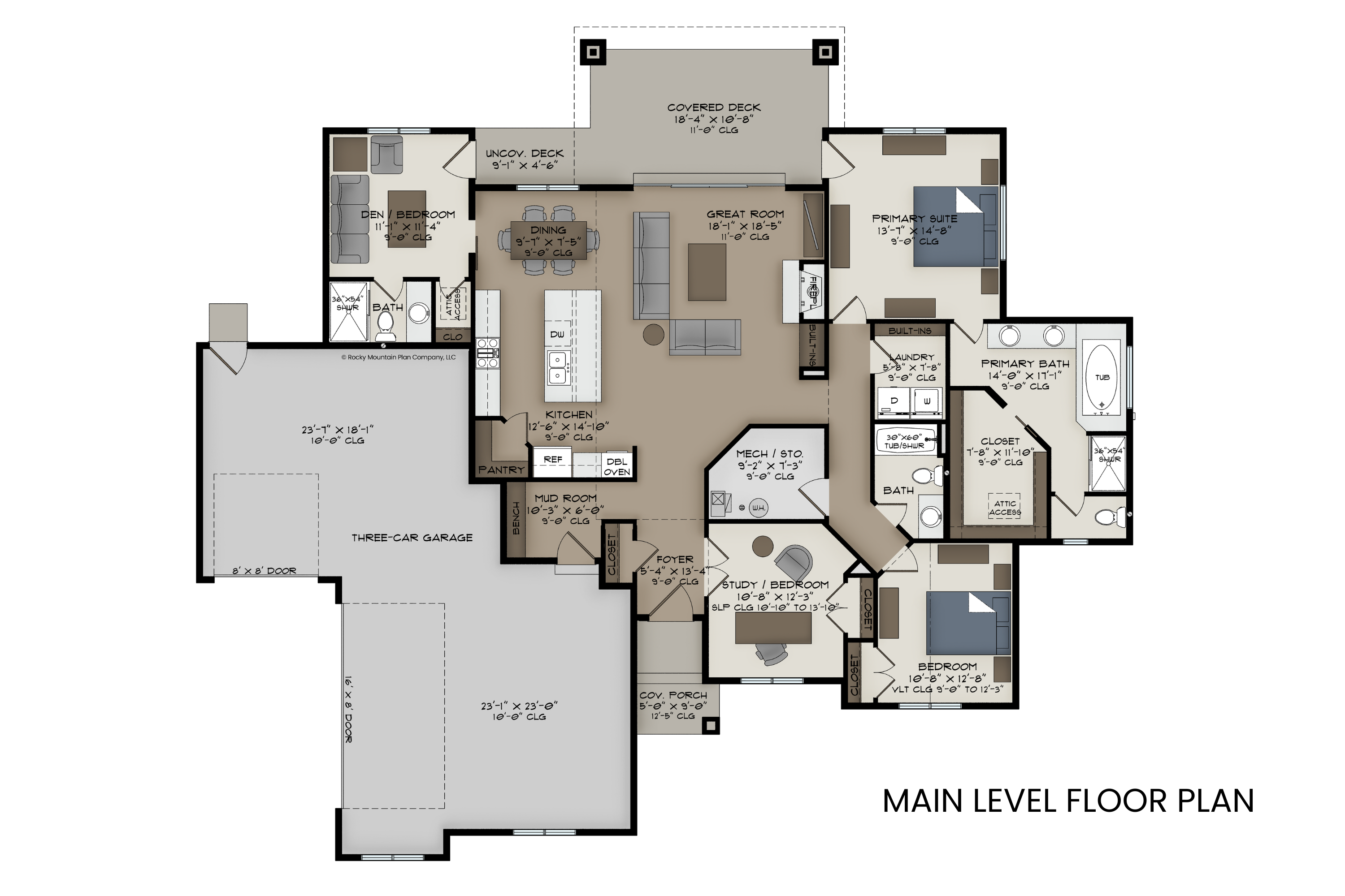 Open concept with 4 bedrooms, 3 baths, and great room with fireplace