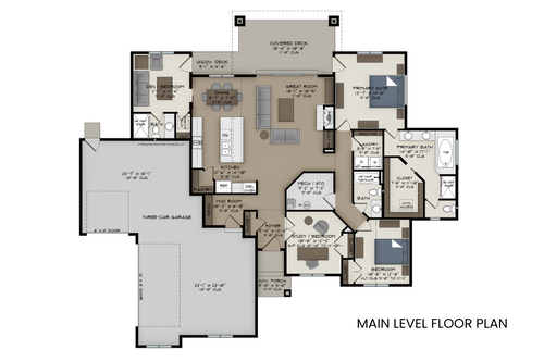 Open concept with 4 bedrooms, 3 baths, and great room with fireplace