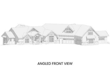 Grand-Mountain-Lodge-Plan-with-Lower-Level-Expansion-Front-View-Rocky-Mountain-Plan-Company-Blizzard-Mountain