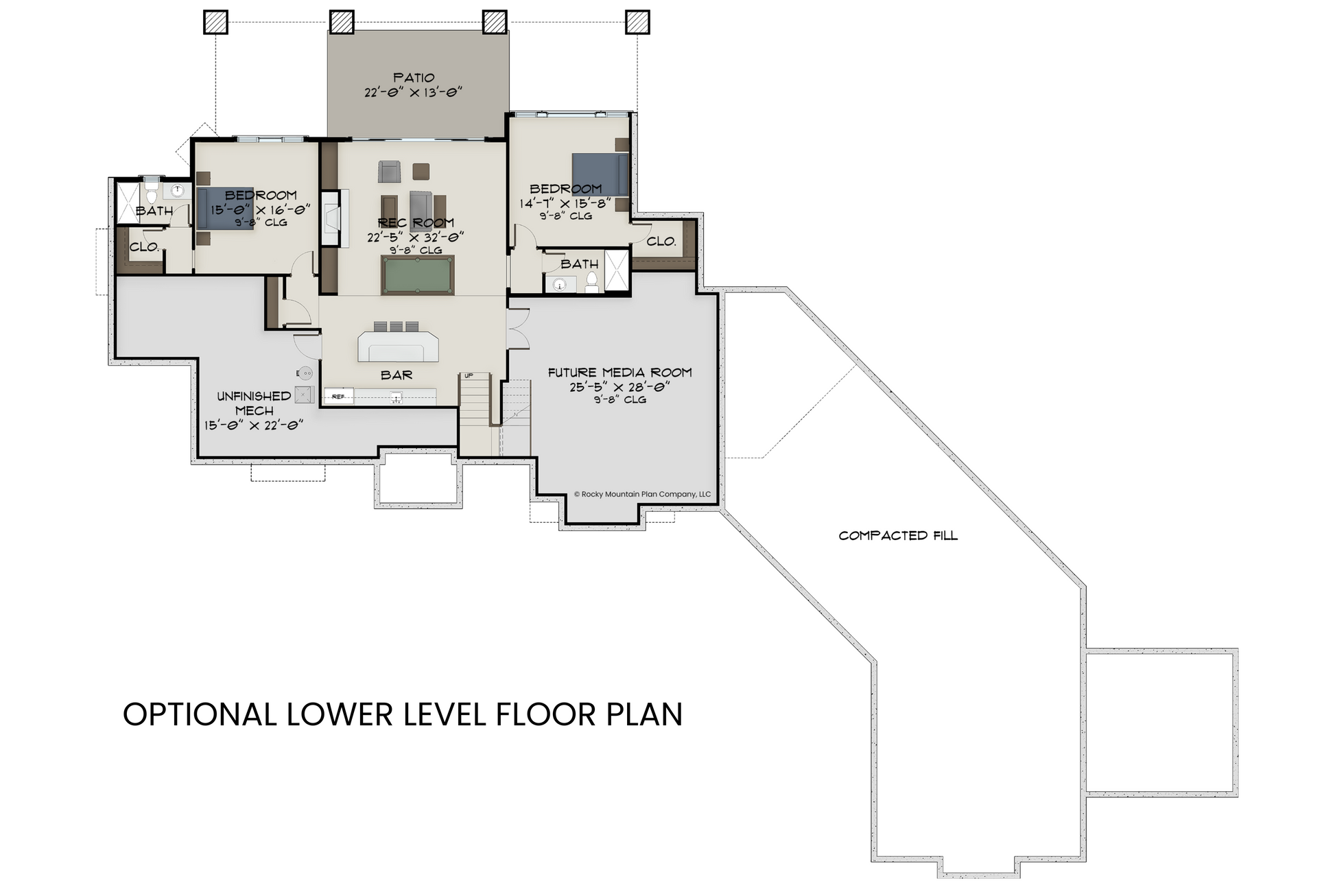 Grand-Mountain-Lodge-Plan-with-Lower-Level-Expansion-Lower-Level-Floor-Plan-Rocky-Mountain-Plan-Company-Blizzard-Mountain