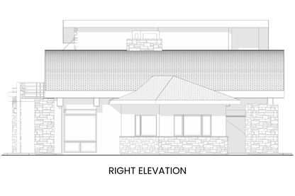 Luxe-Contemporary-House-Plan-with-Upper-Level-Primary-Suite-Front-Right-Elevation-Rocky-Mountain-Plan-Company-Mount-Werner