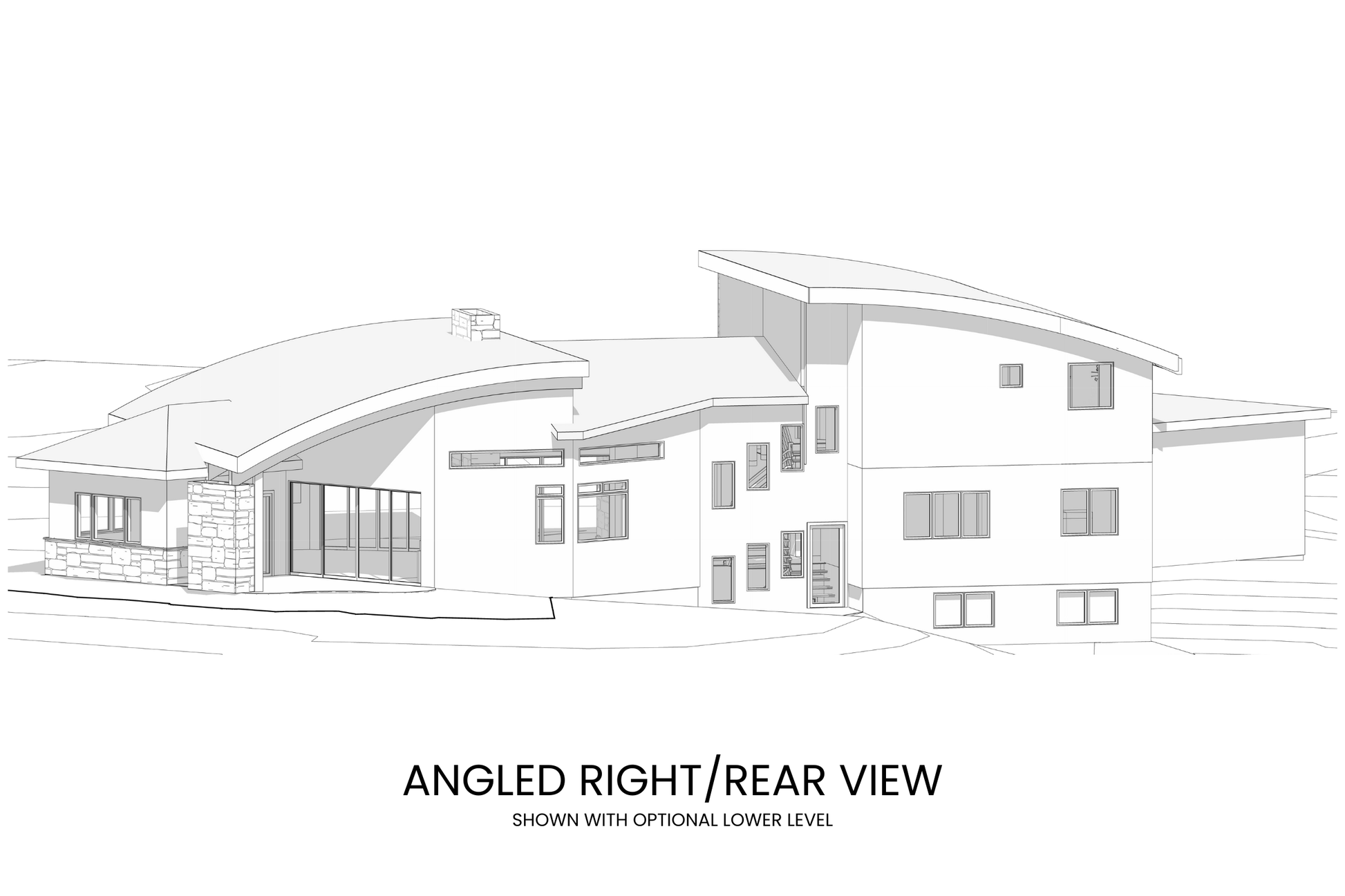 Luxe-Contemporary-House-Plan-with-Upper-Level-Primary-Suite-Right-Rear-View-Rocky-Mountain-Plan-Company-Mount-Werner