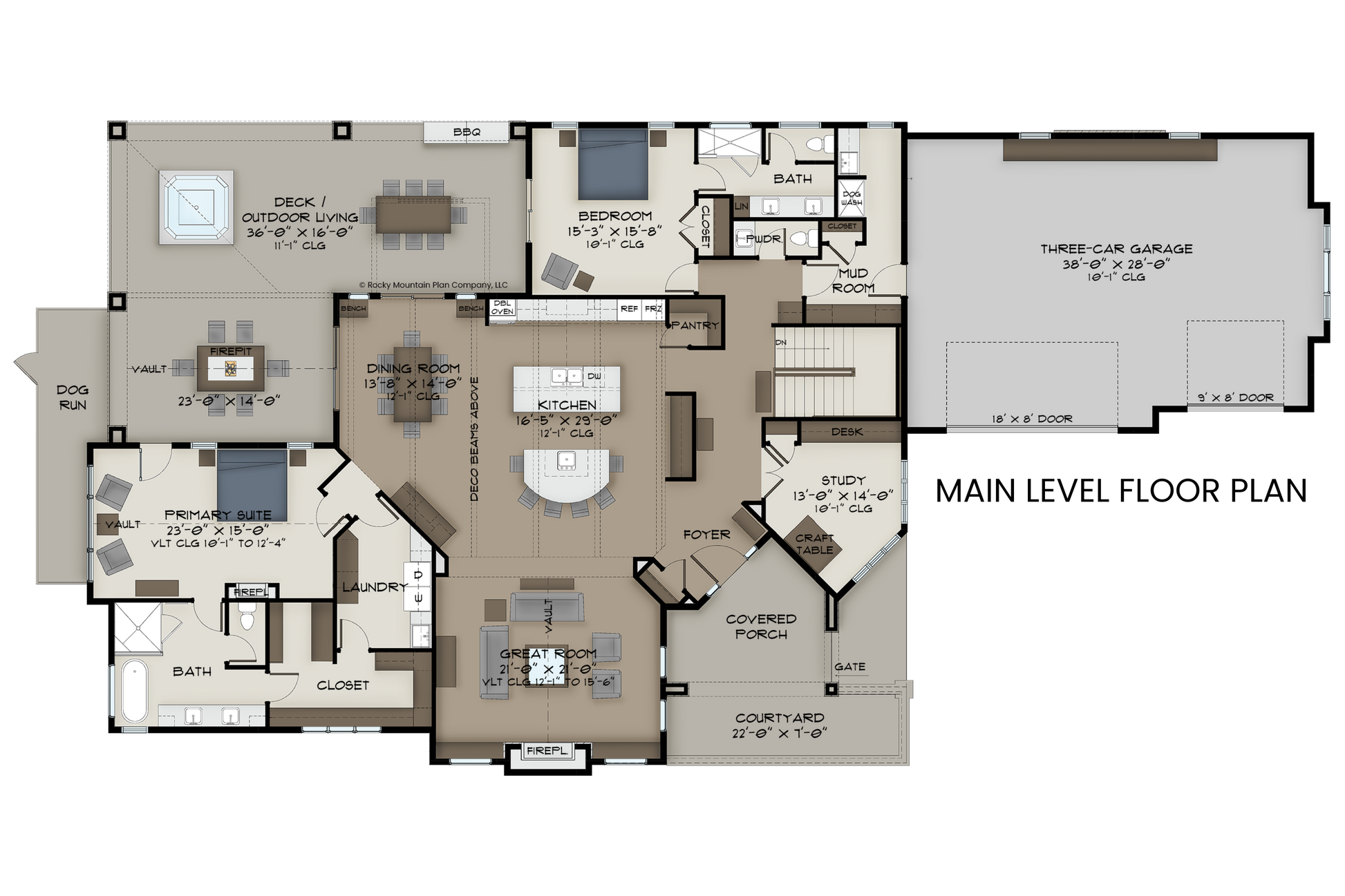 Desert House Floor Plan Queensbury: Flat Roof Modern Version Of Plan