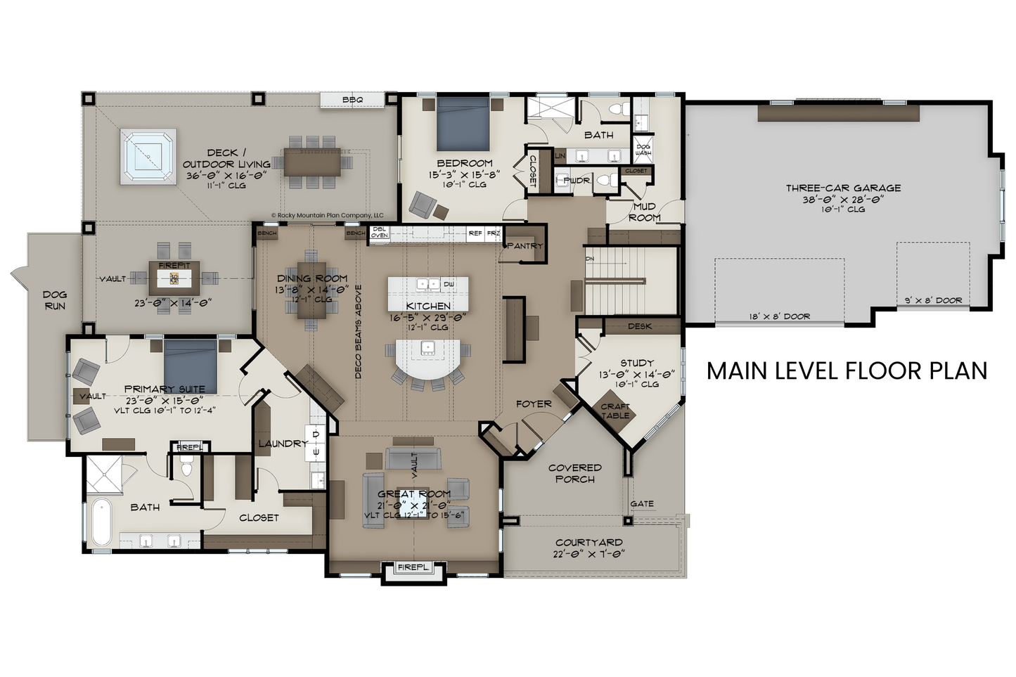 Luxe-Ranch-Home-Plan-with-Lower-Level-Expansion-Main-Level-Floor-Plan-Rocky-Mountain-Plan-Company-Desert-Marigold