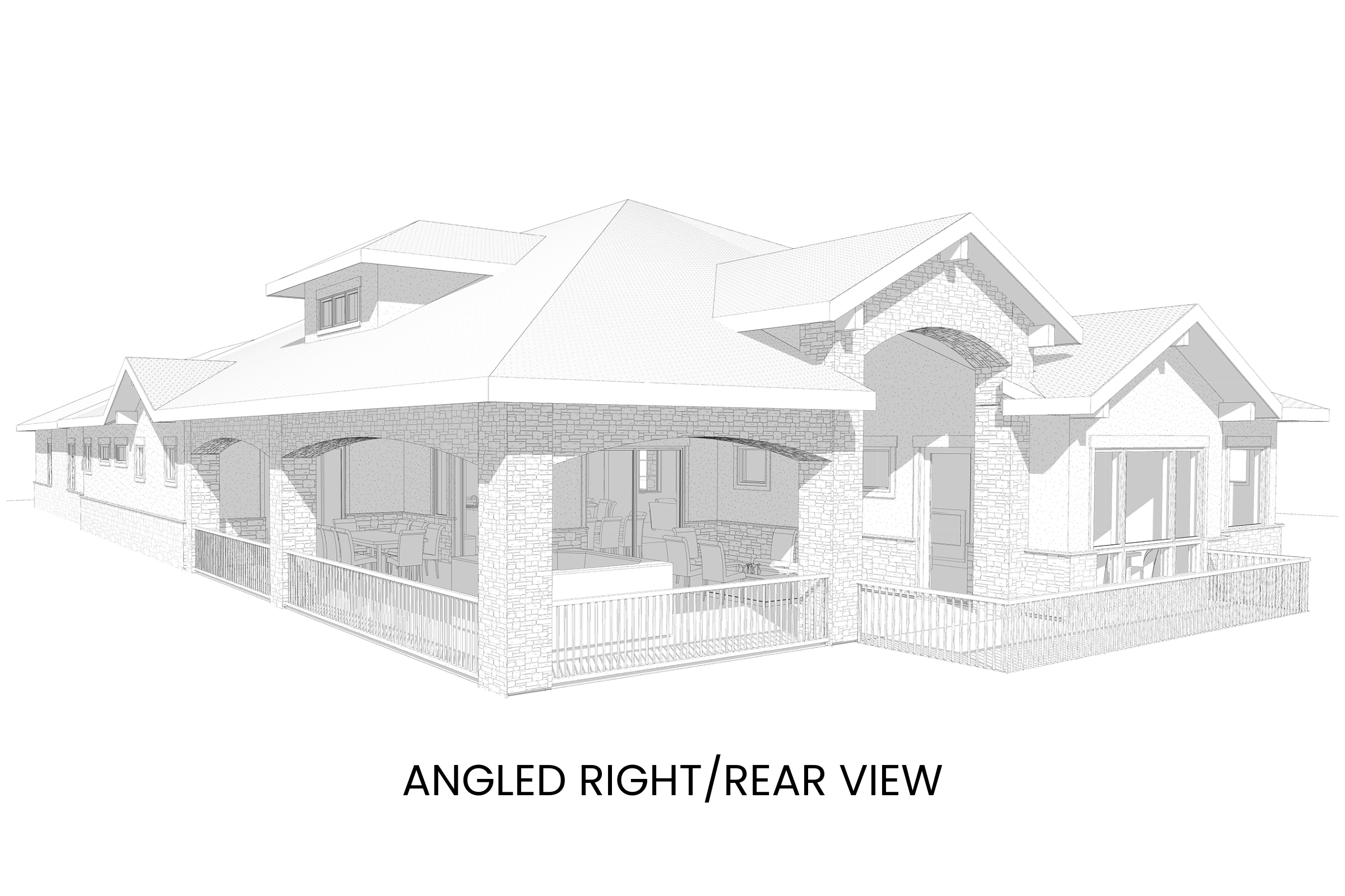 Luxe-Ranch-Home-Plan-with-Lower-Level-Expansion-Right-Rear-View-Rocky-Mountain-Plan-Company-Desert-Marigold