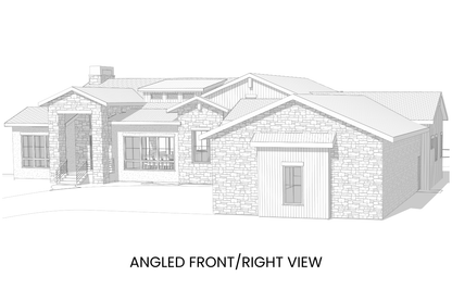 Luxurious-House-Plan-with-Gourmet-Kitchen-and-Working-Pantry-Front-Right-View-Rocky-Mountain-Plan-Company-Stanley-Peak