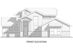 Front elevation of Arctic Lupine showcasing its mountain-modern facade with steep gabled roofs and timber details.