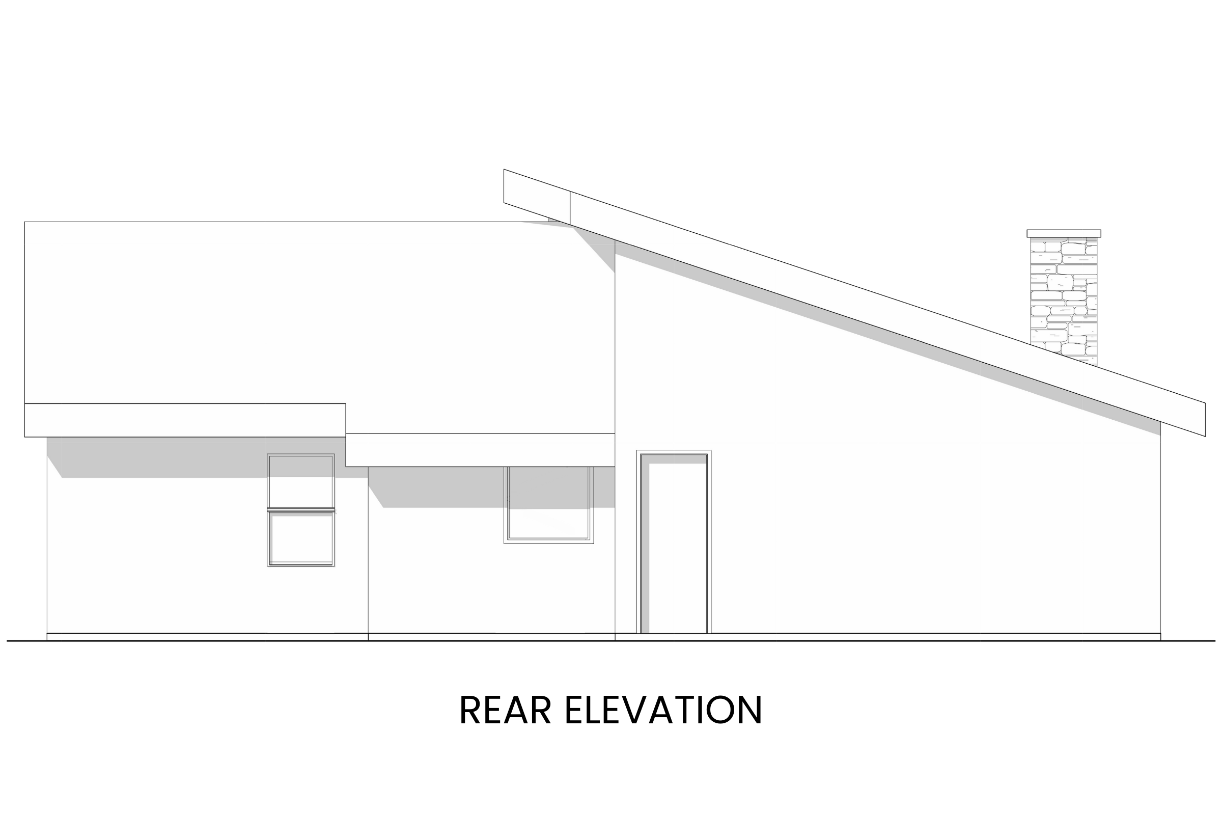 Modern-Courtyard-Ranch-Plan-Rear-Elevation-Rocky-Mountain-Plan-Company-Dawn-Redwood