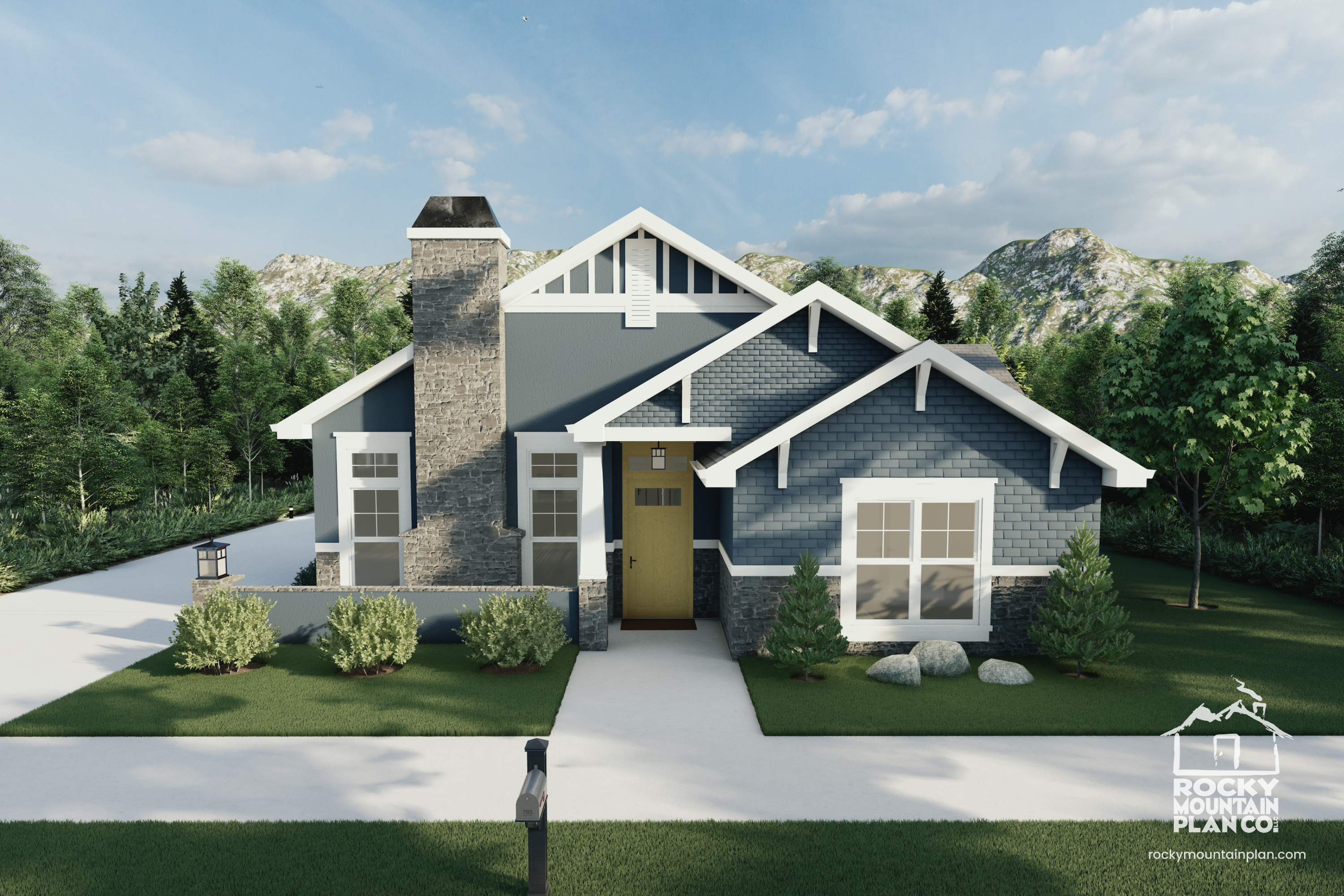 Craftsman Ranch Style Elevations Airy Craftsman Style Ranch 21940DR