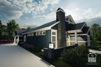 Modern-Craftsman-Ranch-Plan-Left-Exterior-View-Night-Rocky-Mountain-Plan-Company-Sequoia