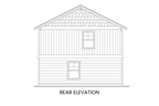 Rear elevation of the Bluebird carriage house with windows for natural light on the studio level.
