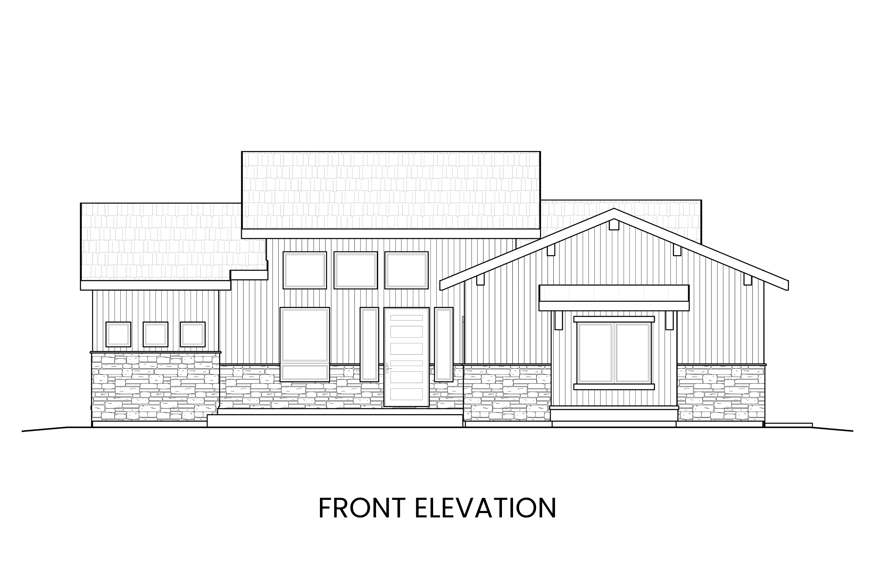 Stylish modern facade with Texas Hill Country influences, showcasing clean lines, stone, and natural materials.
