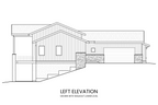 Side perspective featuring the L-shaped layout, side-entry garage, and rear deck placement.