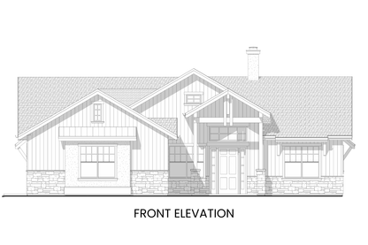Modern-Lodge-Farmhouse-Ranch-Plan-with-Lower-Level-Expansion-Front-Elevation-Rocky-Mountain-Plan-Company-Lodgepole
