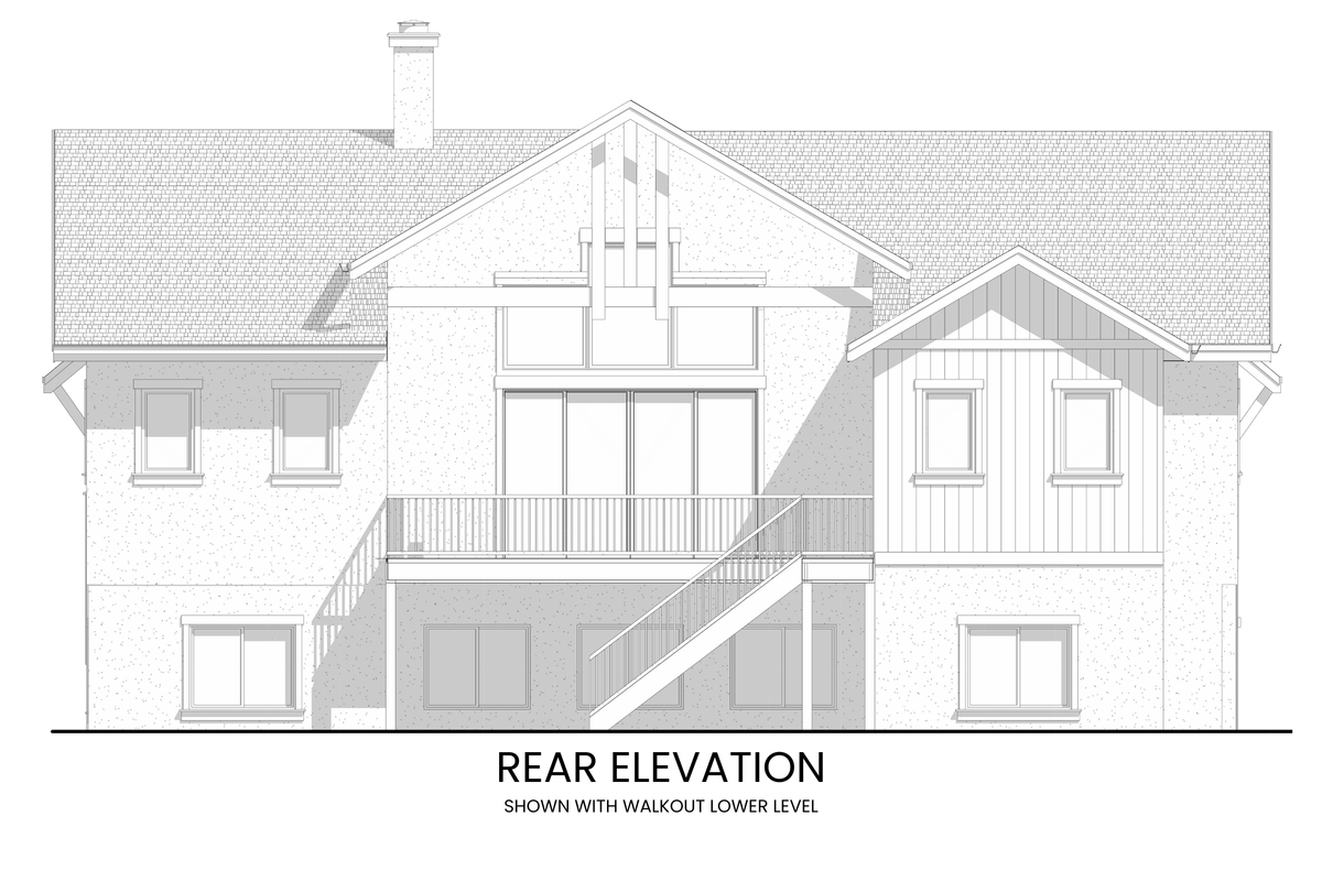 Modern Lodge Farmhouse Ranch Plan with Lower Level Expansion ...