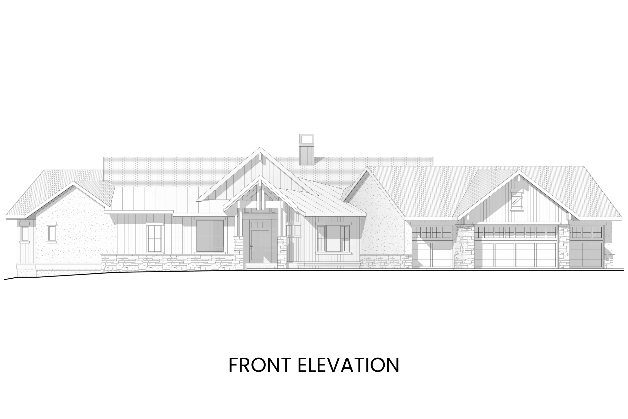 Grand entrance with rustic-modern charm, blending natural materials and bold architectural details.