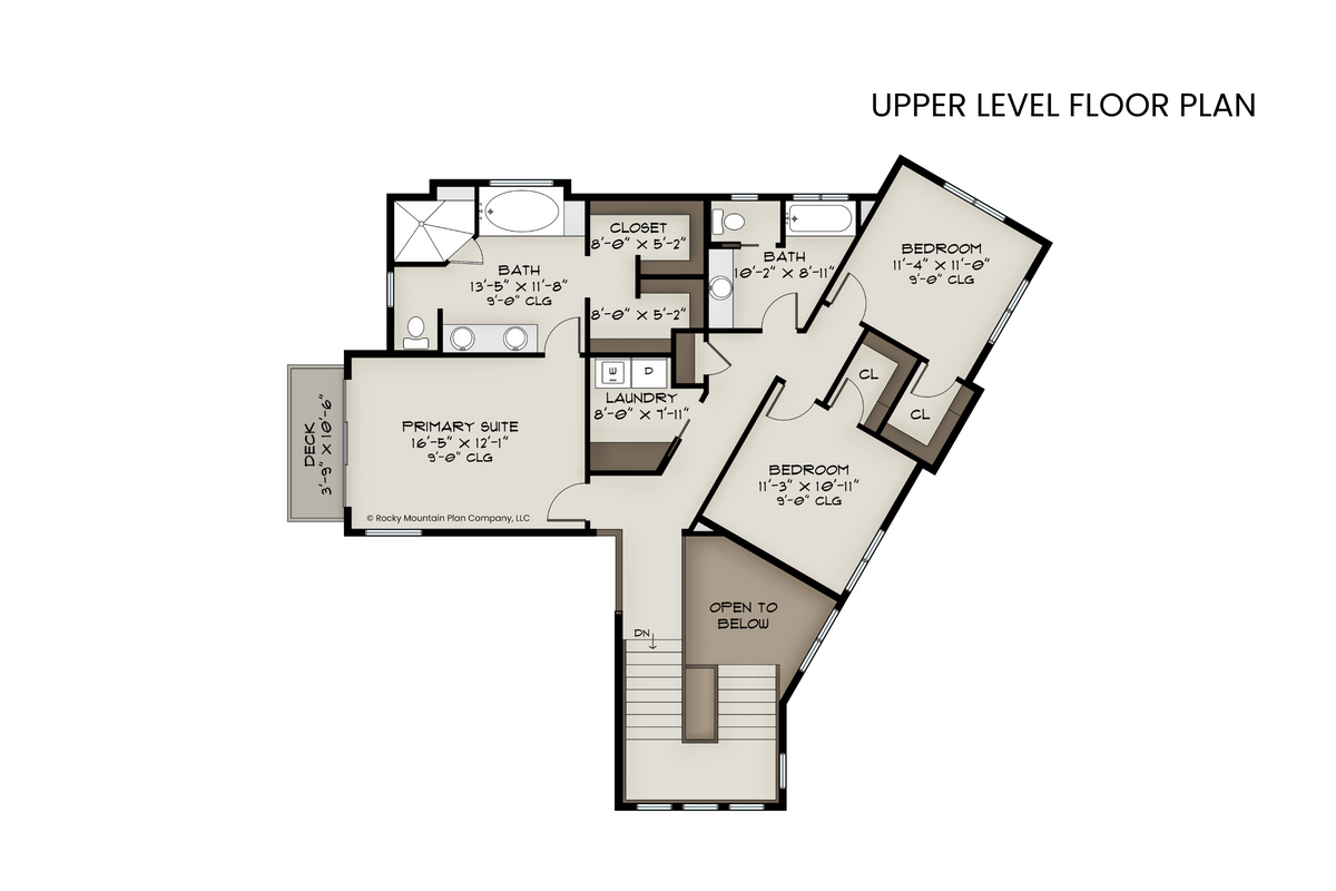 Modern Prairie Two-Level House Plan | Cathedral Lake – Rocky Mountain ...