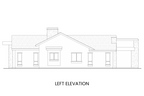 Side profile showing roofline angle of Blue River, a modern house plan
