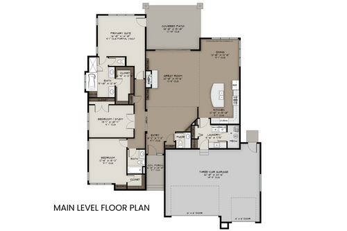 Open layout with 3 bedrooms, 2.5 baths, and spacious great room