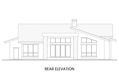 Covered rear patio and sliding glass doors for outdoor living