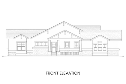 Front elevation of Alice Lake showcasing the Craftsman-style columns, covered porch, and inviting facade.