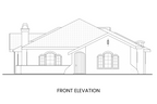 Spanish-Revival-Courtyard-Ranch-Plan-Front-Elevation-Rocky-Mountain-Plan-Company-Coast-Redwood