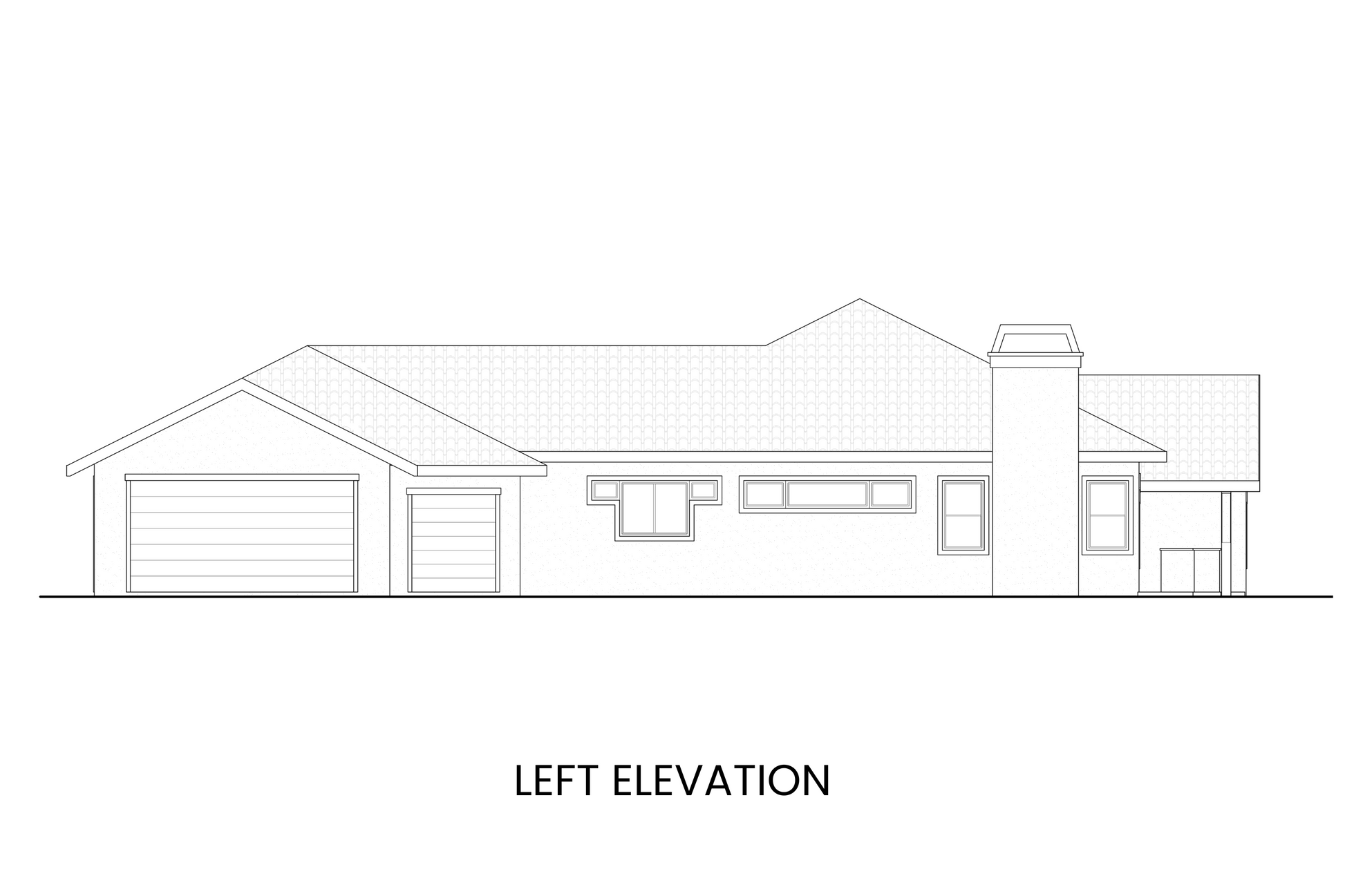 Spanish-Revival-Courtyard-Ranch-Plan-Left-Elevation-Rocky-Mountain-Plan-Company-Coast-Redwood