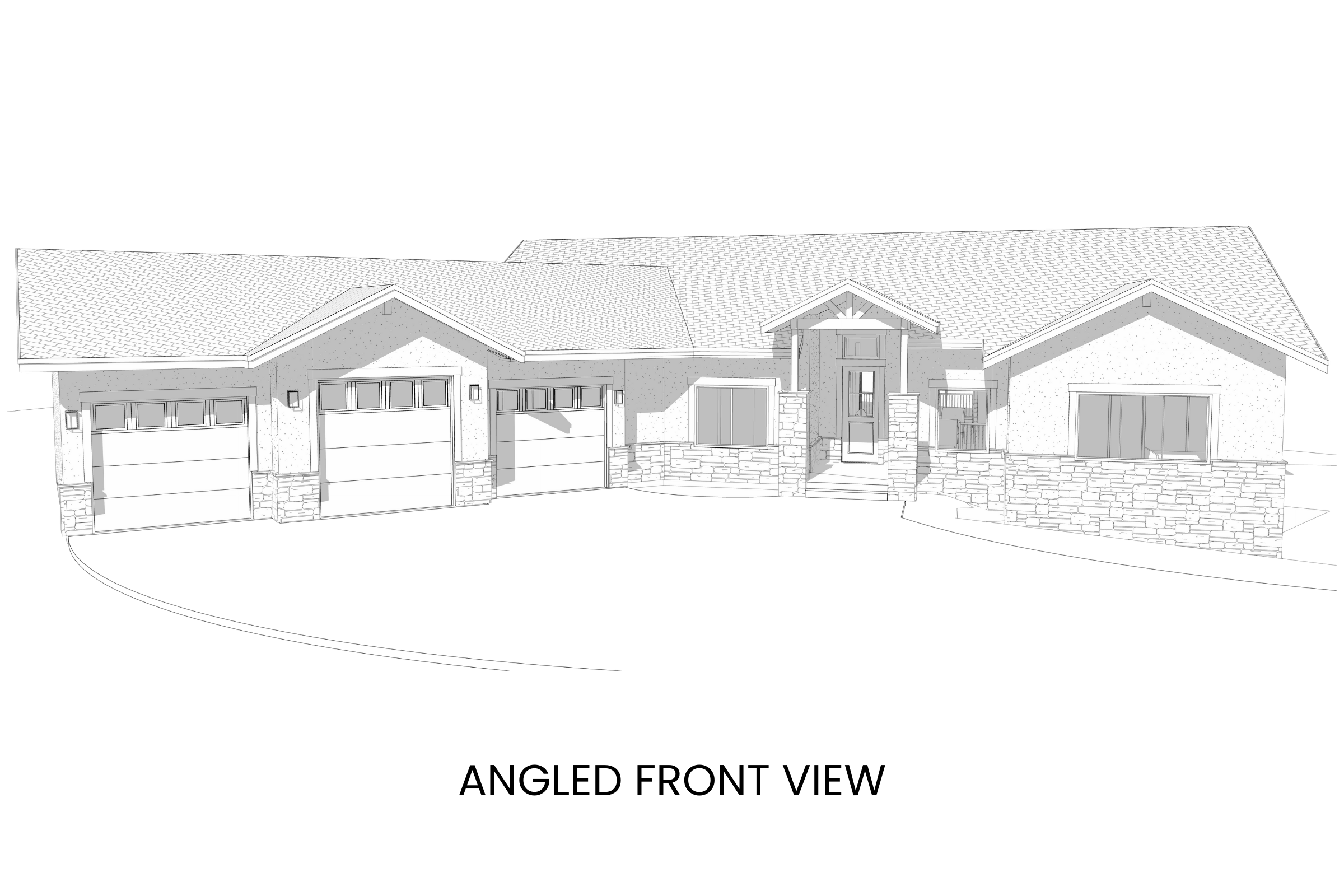 Three-Bedroom-Open-Floor-Plan-with-Lower-Level-Expansion-Front-View-Rocky-Mountain-Plan-Company-Dudley-Lake