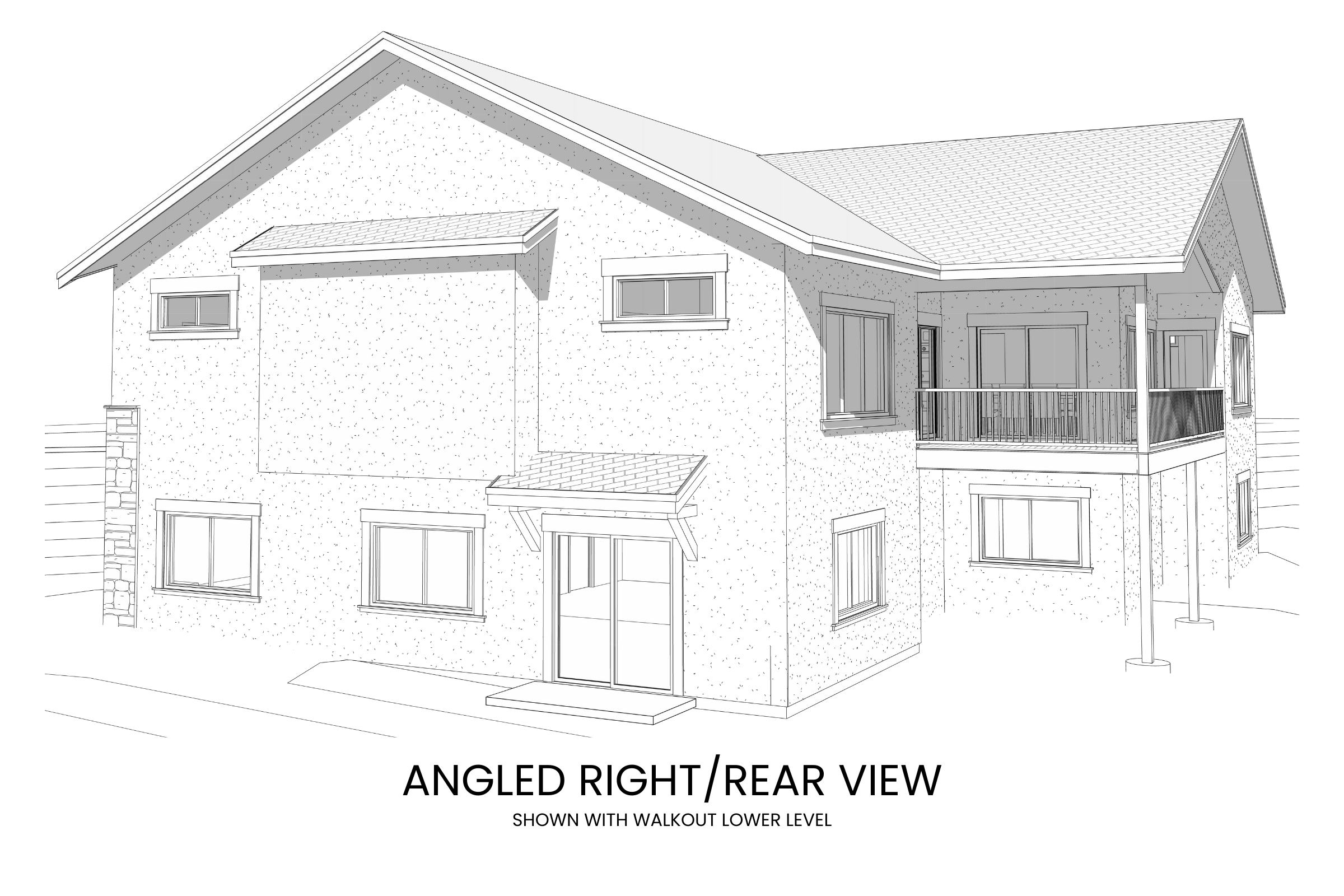 Three-Bedroom-Open-Floor-Plan-with-Lower-Level-Expansion-Right-Rear-View-Rocky-Mountain-Plan-Company-Dudley-Lake