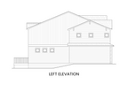 Left side view emphasizing the modern townhome plan's depth and overall structure.