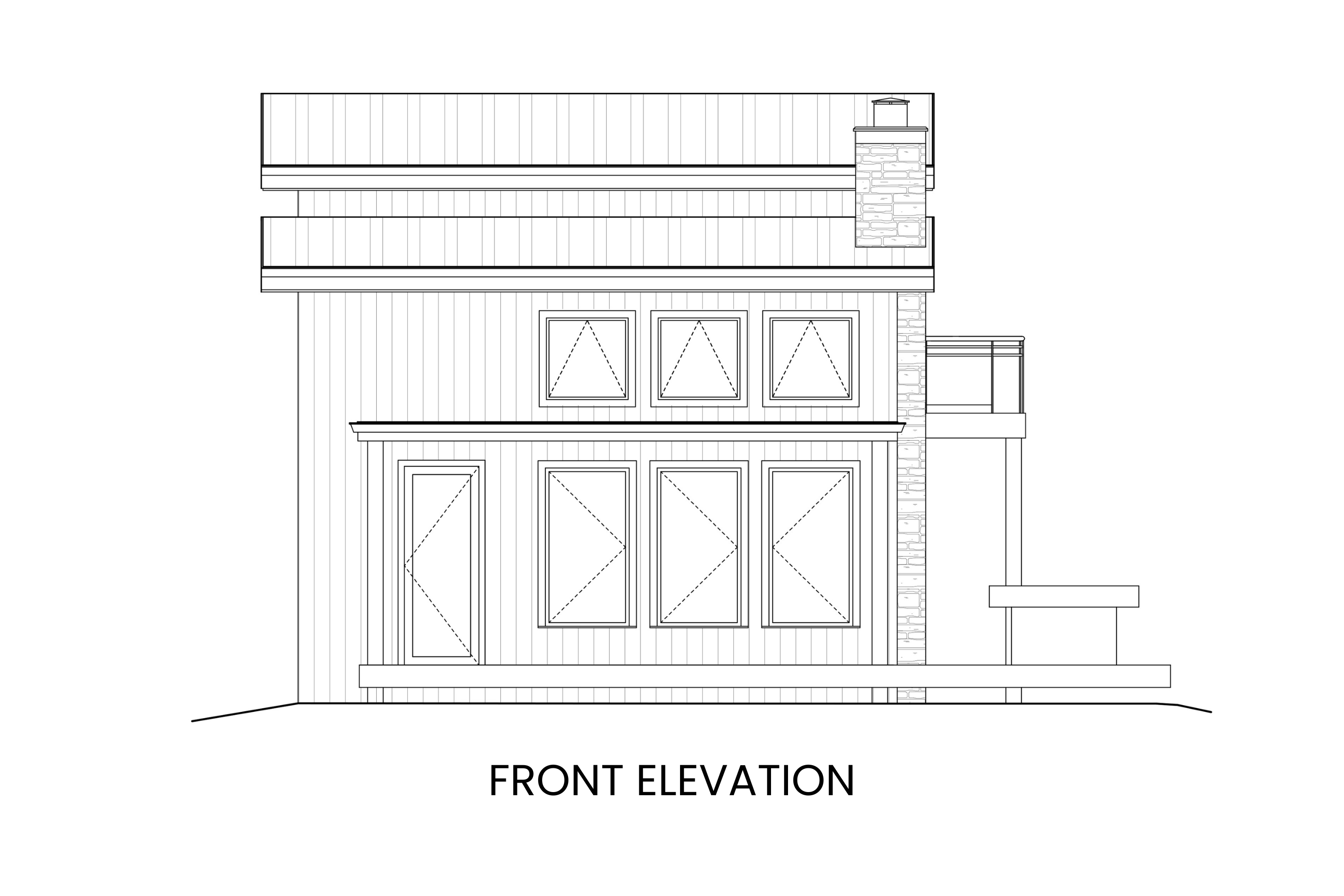 Blue Spruce front elevation — Rocky Mountain Plan Company