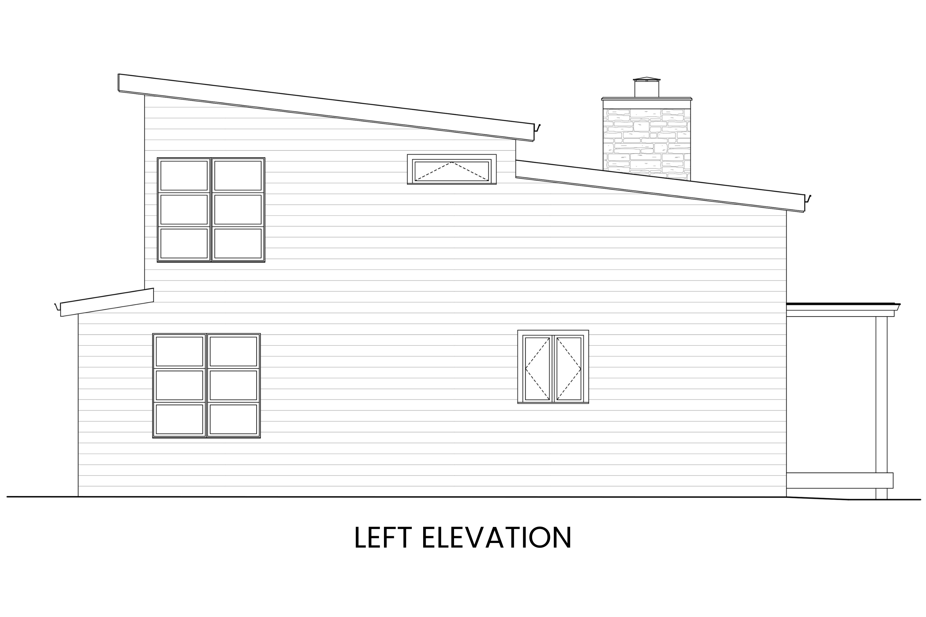 Blue Spruce left elevation — Rocky Mountain Plan Company