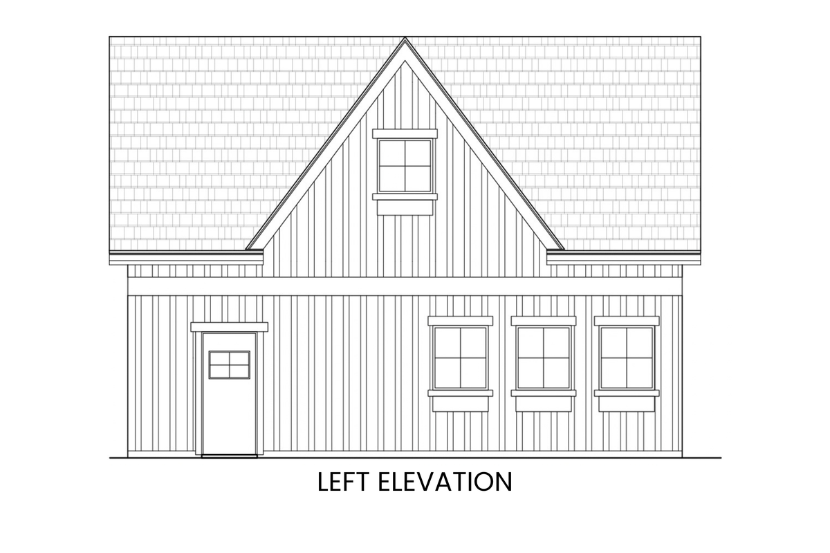 Goat Hill left elevation — Rocky Mountain Plan Company