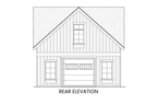 Goat Hill rear elevation — rear-access garage door — Rocky Mountain Plan Company