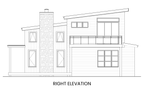 Blue Spruce right elevation — Rocky Mountain Plan Company